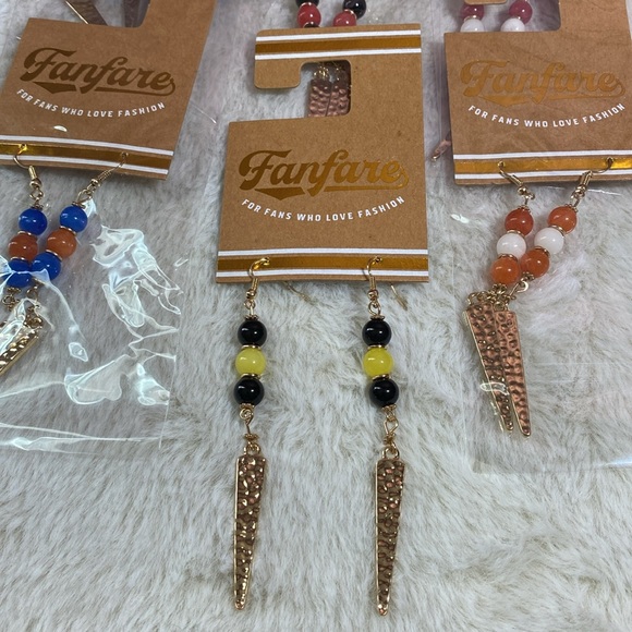 Colorful Glass Bead Spike Earrings NEW - Picture 6 of 8